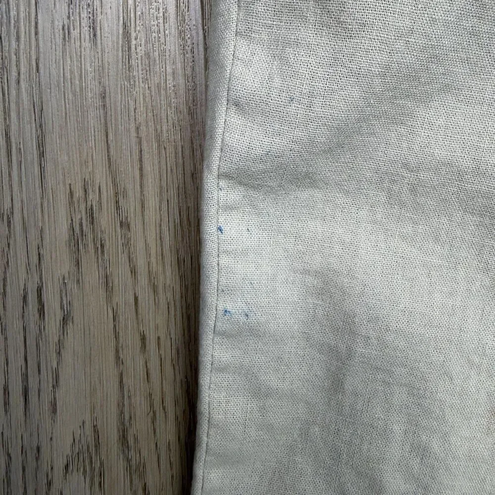 Brioni Dress Pants Mens 38 Beige Linen Flat Front Belted Straight Leg Italy